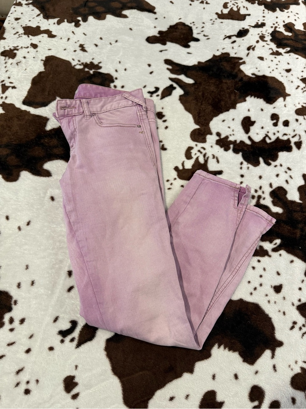 Free People Pastel Lavender Cropped Jeans